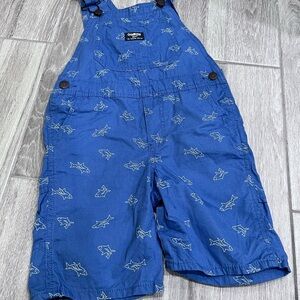 OshKosh B'gosh Blue Kids Overalls with Shark Pattern